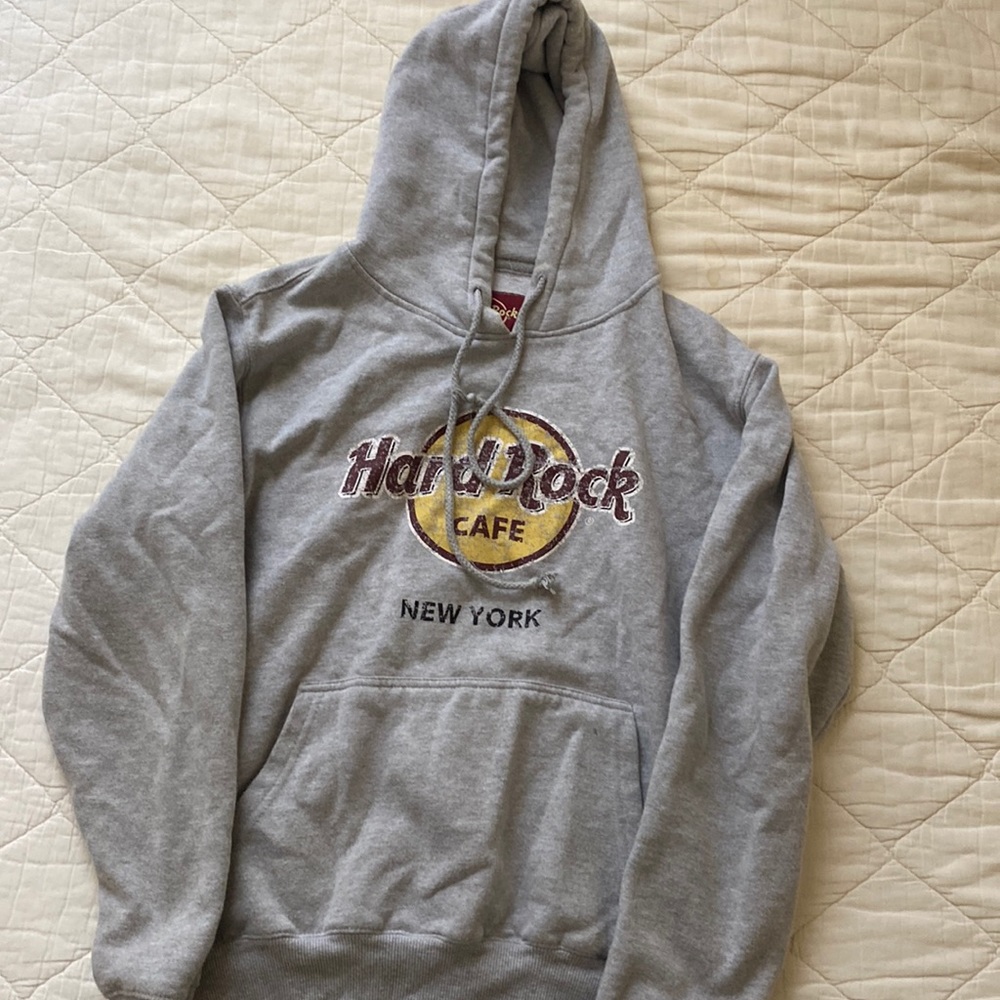 Grey Hard Rock Cafe New York Hoodie